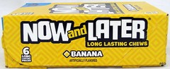 Now and Later Banana Candy Chews 6-piece 24 Count Box Chewy Bulk Taffy Candies