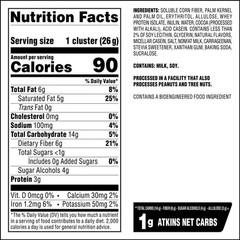 Atkins Keto Cookies & Crème Clusters, Gluten Free, High Fiber, Low Carb, 8 Count