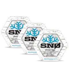 Peppermint KETO Xylitol Candy Chips 3Pack SNØ 1.5oz Tin SugarFree Candy Wit…