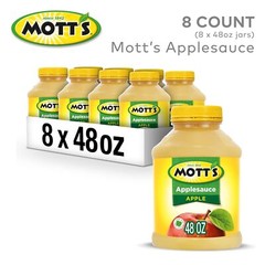 Applesauce, 48 Oz Jar (Pack Of 8), No Artificial Flavors, Good Source Of
