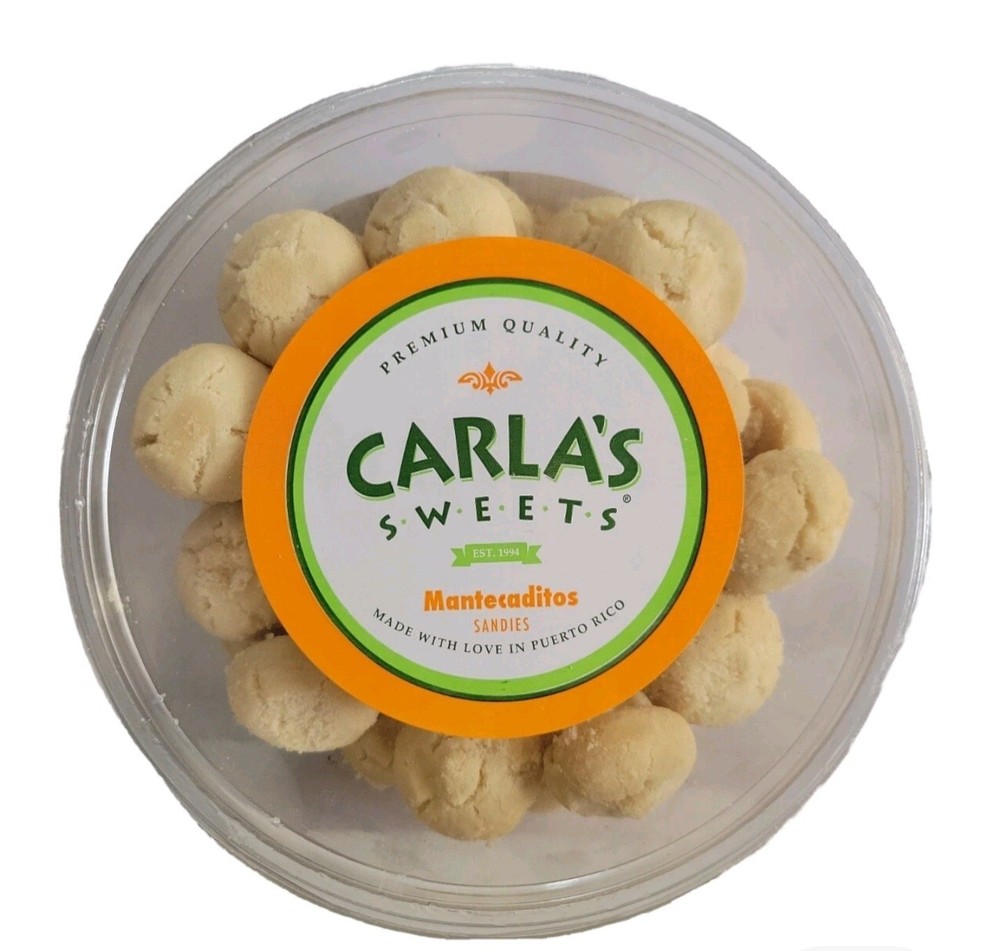 CARLA’S SWEETS DELICIOUS MANTECADITOS SANDIES POLVORONES DE PUERTO RICO 50 PCS