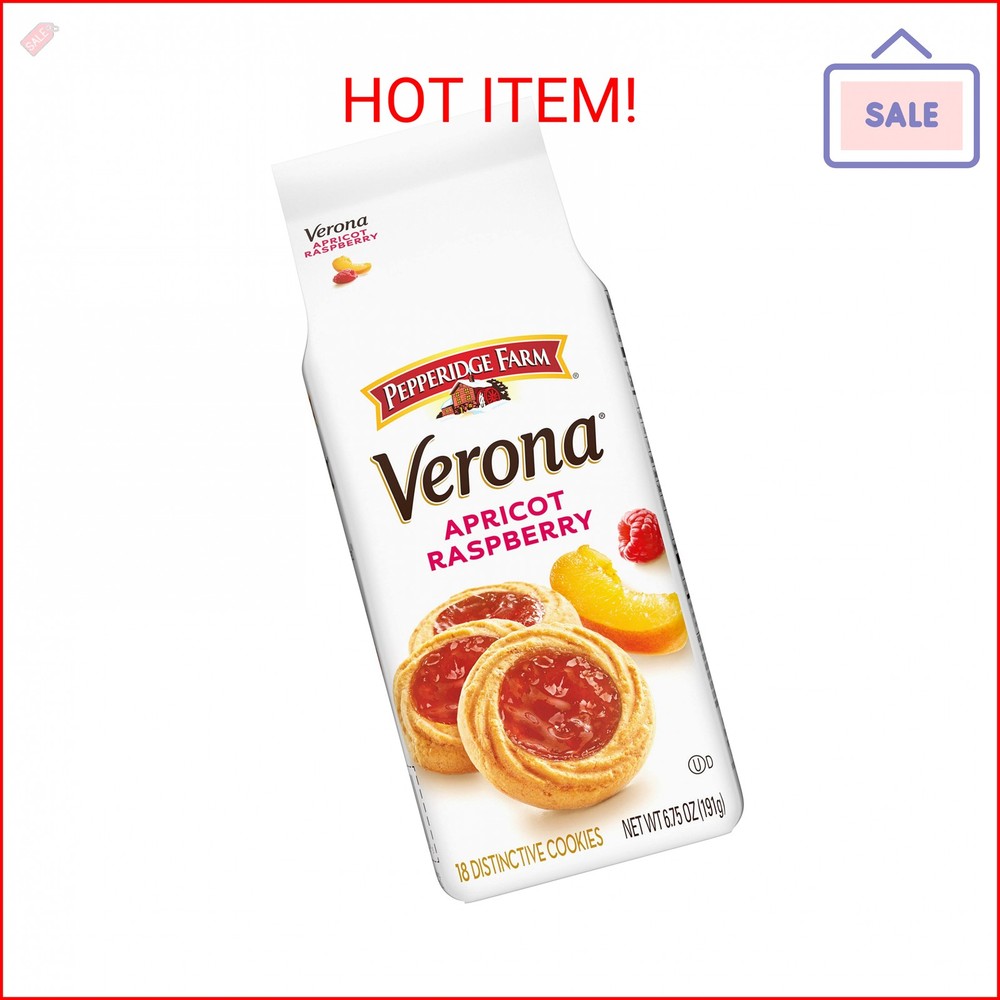 Pepperidge Farm Verona Apricot Raspberry Thumbprint Cookies, 6.75 oz. Bag