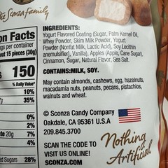 2 pk Sconza Confections Cinnamon Apple Yogurt Flavored Crème Freeze Dried 18 Oz