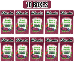 10 X Ricola Fresh Pearls Lemon Mint / Mixed Berry 25g Sugar-Free Chewy Mints