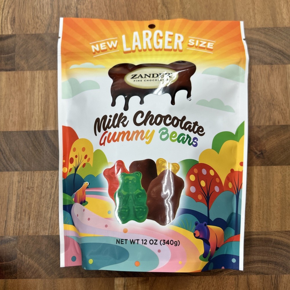 Zander Milk Chocolate Gummy Bears 12oz LARGER SIZE