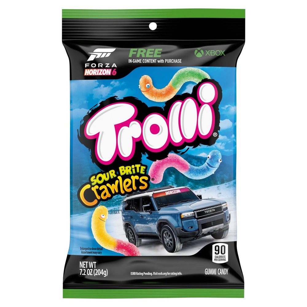 Trolli Sour Brite Crawlers Candy, 7.2 Ounce (Pack of 1), Lime,Orange