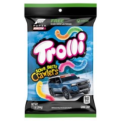 Trolli Sour Brite Crawlers Candy, 7.2 Ounce (Pack of 1), Lime,Orange