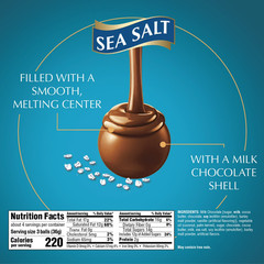 Lindt Lindor Sea Salt Milk Chocolate Candy Truffles, 5.1 oz. Bag – Free Shipping