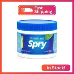 Spry Xylitol Peppermint Sugar Free Candy – Promote Oral Health, Increase Saliva