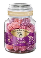 Cavendish & Harvey | Mixed Berry Hard Candy Drops | 300 g (Pacote de 1), Red