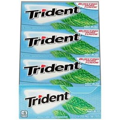 Trident Mint Bliss Sugar Free Gum, 12 Packs of 14 Pieces (168 Pieces)