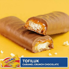 1 BOX TofiLuk Caramel Crunch Chocolate 12 x 33g Bars HALAL Crispy Candy EXPRESS