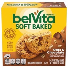 belVita Soft Baked Breakfast Biscuits Variety Pack 15 Total Packs Banana Oats