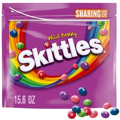 SKITTLES Wild Berry Chewy Candy Share Size Tear and Share Movie Night Party Favo