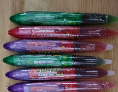 6 Juicy Drop Sour Gel Pens Candy .5oz Each Assoted Flavor exp 11/26