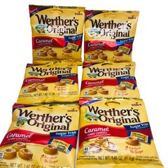 Werther’s Original Sugar Free Assorted Caramel Hard Candies 6 BAGS ( SUGAR FREE