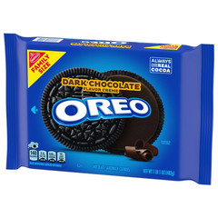 OREO Dark Chocolate Creme Chocolate Sandwich Cookies, Family Size, 17 Oz