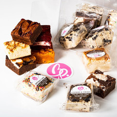Box of 14 Brownies. Baked from Scratch. Chocolate Fudge Brownies-Individually Wr