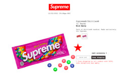 Supreme “Skittles” Brand New “Wild Berry” 1 pack package quantity in hand