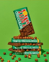 Tony`S Chocolonely 32% Milk Chocolate Hazelnut Bar 6.35 Oz Pack Of 4