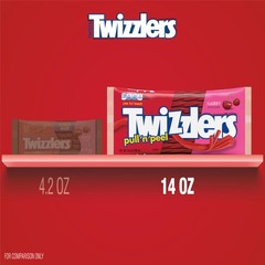 Twizzlers, Pull ‘N’ Peel Cherry Flavored Licorice 14 Ounce (Pack of 1), Red
