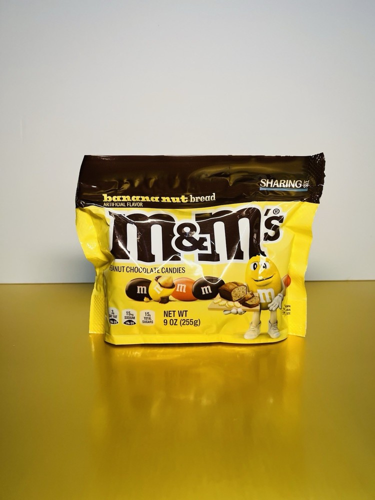 🟠 New Limited Edition M&Ms BANANA NUT BREAD Peanut Sweet Chocolate Bag 9oz