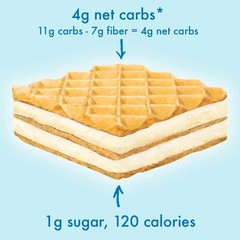 Rip Van Wafels Lemon Cookies, 16 Count, 1g 16 Count (Pack of 1), yellow