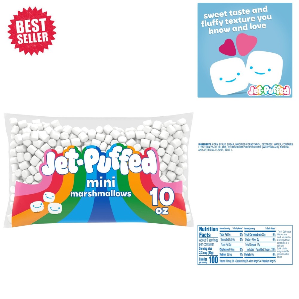 10 oz Allergen-Free Mini Marshmallows – Perfect for Hot Chocolate and Baking