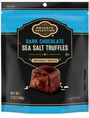 🟠 New Private Selection Dark Chocolate Sea Salt Caramel Truffles Wrap 5oz