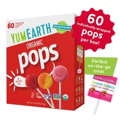 YumEarth Organic Pops Variety Pack, 60 Fruit 60 Count (Pack of 1), Multicolor