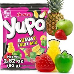 Fruit Flavor Soft Candy Jelly – 24 Pack , Assorted Apple Orange Strawberry