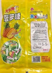 4 Bags of Hong Yuan Pineapple Hard Candy, 12.35 oz Fast Shipping