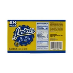 Linden’s Butter Crunch Cookies 18 ct Large Packs 3 Cookies Each