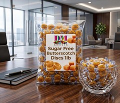Sugar Free Butterscotch Hard Candy 1 lb Bulk Individually Wrapped 1 lb, Brown