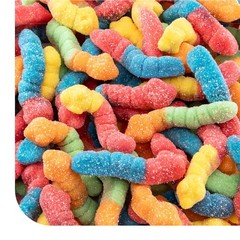 Sour Gummy Worms – 2 Pound Pack – Gummy Candy – Assorted Fruit Flavors