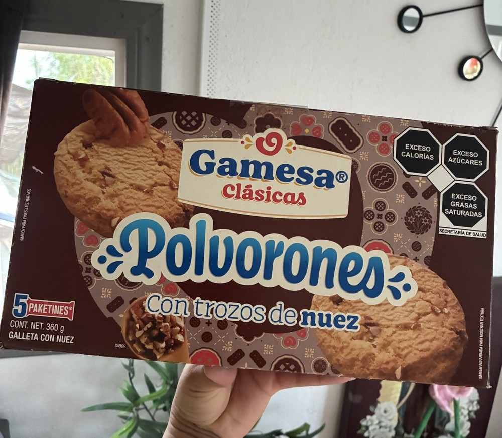 Paquete De 2 Cajas Polvorones Con trozos De Nuez Traídos De México 🇲🇽