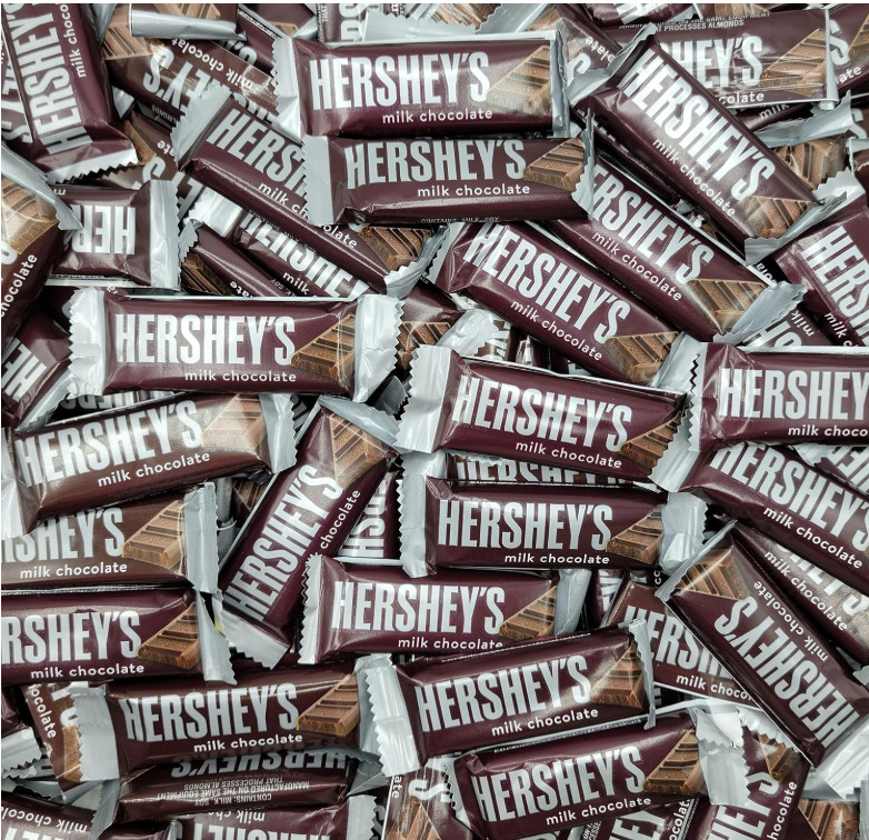 HERSHEY’S Milk Chocolate Snack Size Candy Bar, 5 Pound Bulk Package