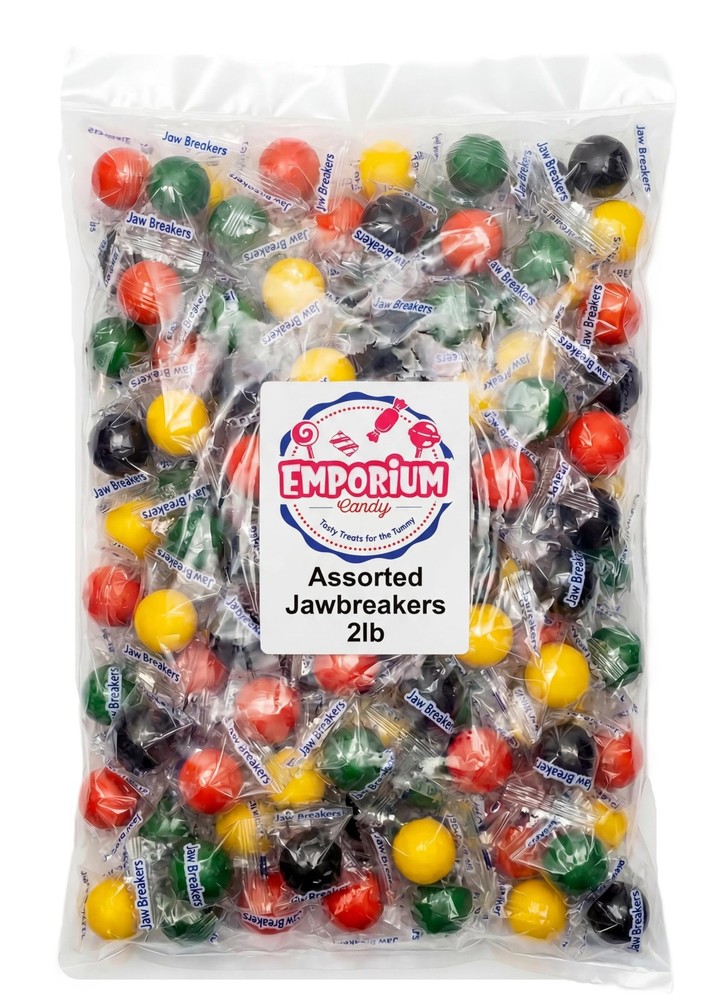 Jawbreaker Candy Bulk 2 lb – Assorted Hard Jaw Breaker Balls – Classic Long L…