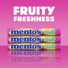 Mentos Fruit Chewy Mint Candy 1.32 Ounce, 14 Count (Pack of 12), Orange