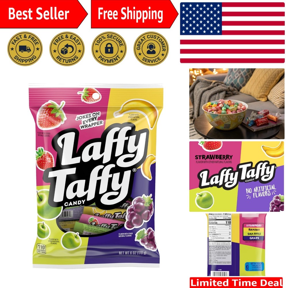 Individually Wrapped Mini Fruit Chews – 6oz of Laffy Taffy Fun for All Occasions