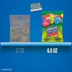 JOLLY RANCHER Sour Gummies Assorted Fruit Flavored Candy 6.5 oz (Pack of 1)