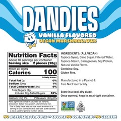 Dandies Vegan Marshmallows, Vanilla, 10 Ounce