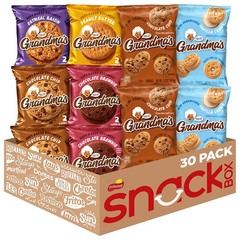 Grandma’s Cookies Variety Pack Flavored Cookies Snacks (30 Pack) Packaging May