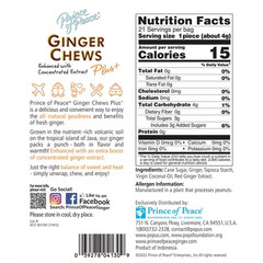 Prince of Peace Ginger Chews Candy Original ( 100% Natural ) 3 oz~01/17/2027