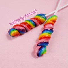Rainbow Twist Lollipops, Bulk Individually Wrapped for Birthday Parties, Unic…