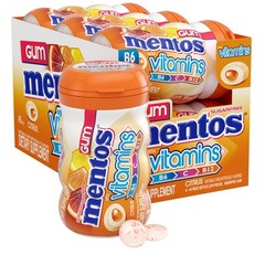 Mentos Vitamins Gum, Sugar Free Gum With Vitamins and Xylitol Sweetener, Citr…