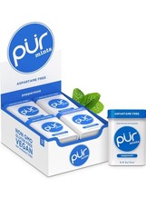 PUR Mints | Aspartame Free Mints | Peppermint Flavor 30 Pieces (Pack of 12)