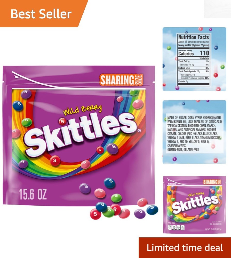 15.6 Oz Gluten-Free Wild Berry Chewy Candy – Sweet, Fruity Fun for Any Occasion