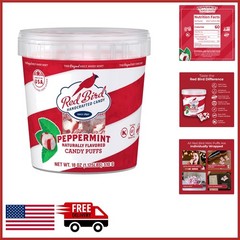 Individually Wrapped Soft Peppermint Mints 18 oz Tub for Fresh Breath