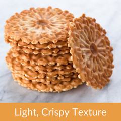 DeLallo Anise Pizzelle Cookies, Light Waffle Texture, Italian Baked (12-Pack)